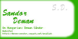 sandor deman business card